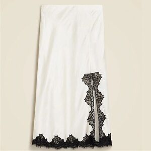 J. Crew Gwyneth lace trim slip skirt Small NWT